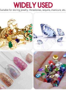Nail Art Display Box Sequins Case Jewel Organizer Gems