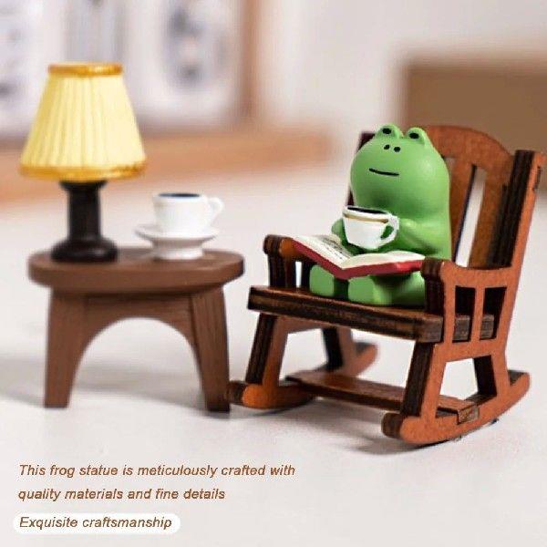 Cartoon Frog Rocking Chair Handmade DIY Micro Rocking Chair