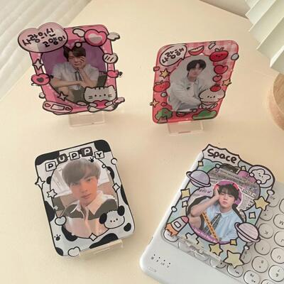 Korean Ins Cute Cartoon Acrylic Card Display Stand Kpop