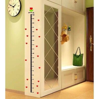 Cartoon Animals Height Measure Wall Sticker Unicorn