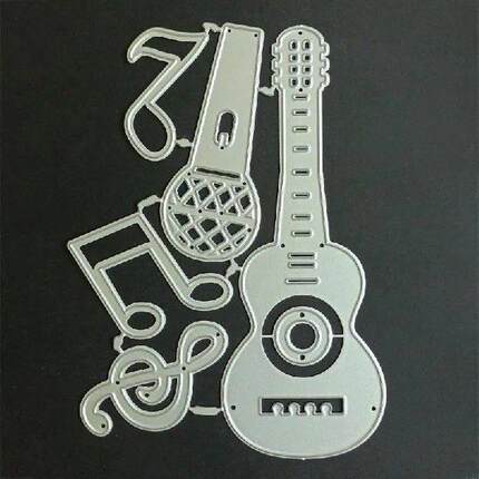 24TD Carbon Steel Cutting Dies Template Music Note Guitar
