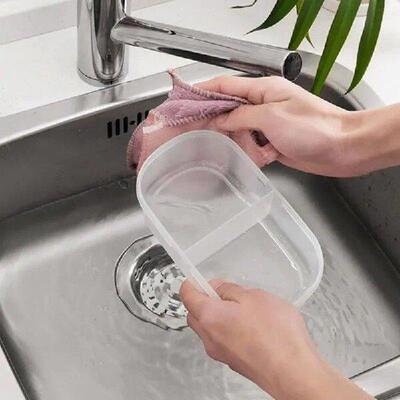 Plain Double Compartment With Lid Food Fruit Sealing Jar