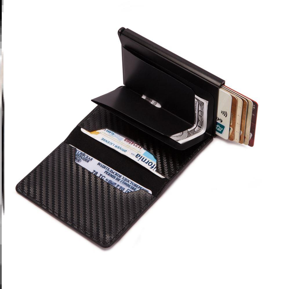Automatic Card Holder PU Leather Mini Wallet Busines 钱包