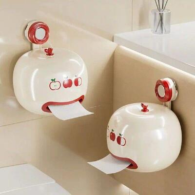 Fruit Shape Suction Cup Tissue Rack Waterproof Cartoon Roll