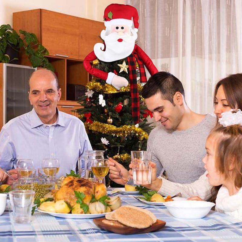 Santa Claus Tree Topper -Classic Christmas Tree Finial Decor