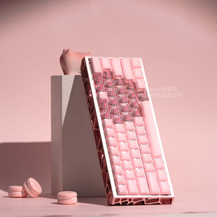 womier果冻水晶粉色键帽个性创意机械键盘帽女生可爱透明水晶键帽