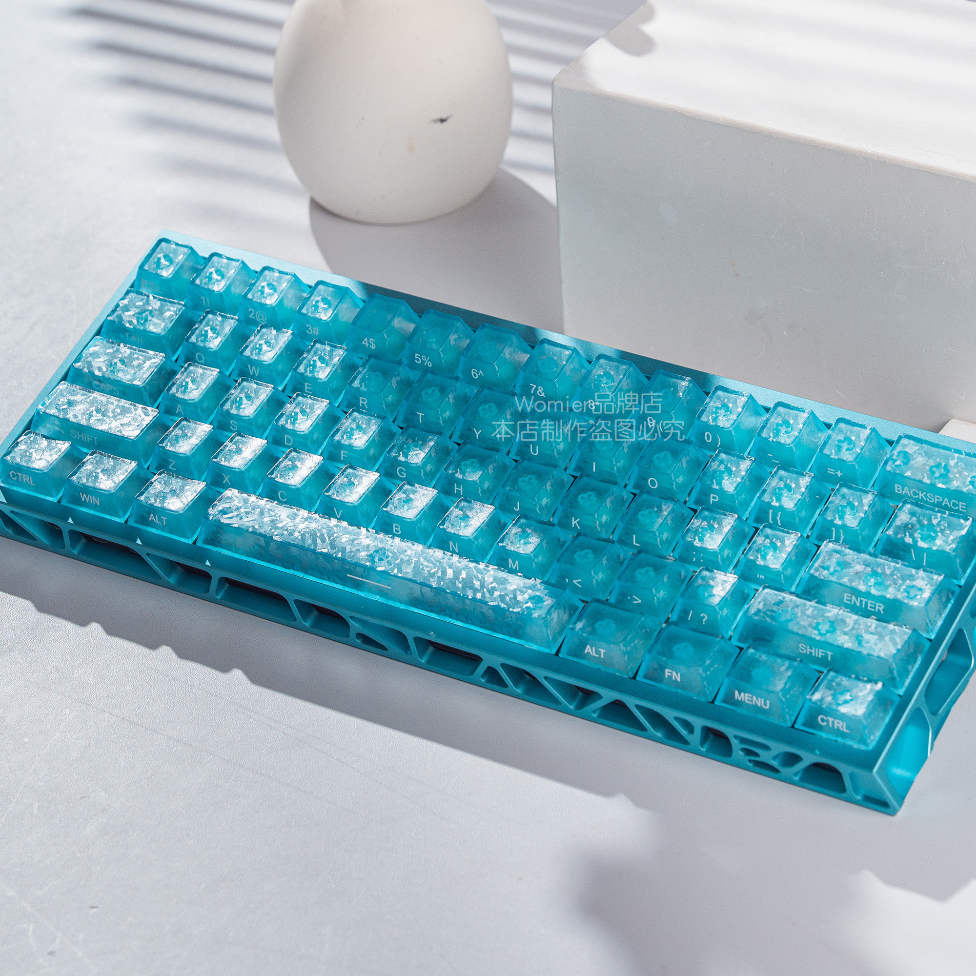 womier冰碳纹键帽蓝色透明机械键盘键帽个性DIY,电脑硬件/显示器/电脑周边,键帽,淘宝优惠券,粉丝福利购,淘宝优惠卷