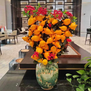 五代同堂黄金果盆栽插花年宵花客厅新居春节开业店庆盆景招财进宝