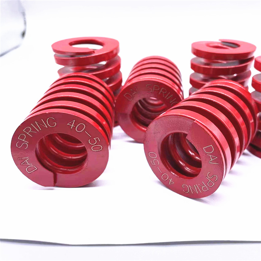 日本压缩弹簧红色矩形扁线大同