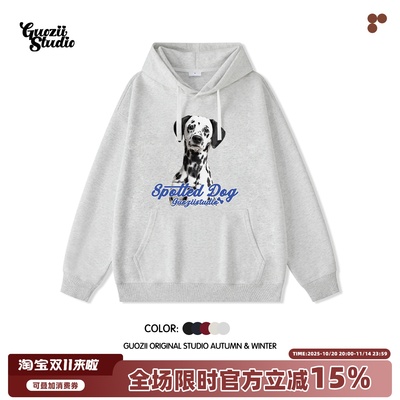 Guozii常规宽松棉连帽卫衣