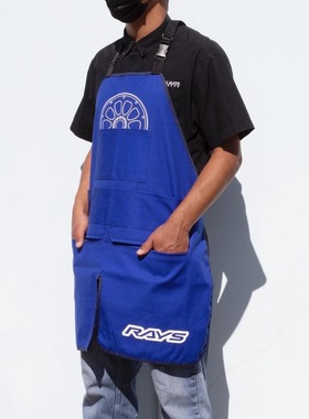 RAYS官方改装周边工作围裙蓝色男士经典简约现货