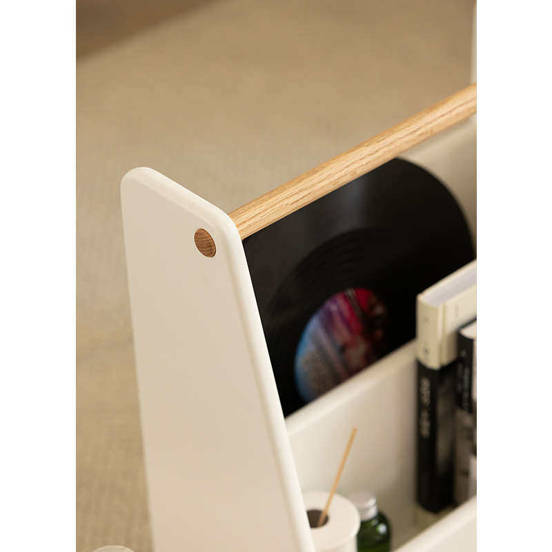 桌面杂志架实木书报架可移动办公桌小书架置物架立式整装展示架