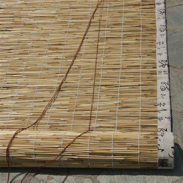 草编芦苇帘子复古窗帘隔断遮阳遮光草帘子墙面装饰芦苇帘竹帘卷帘