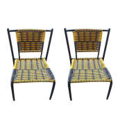 铁艺藤椅阳台户外休闲经济型餐椅家用庭院藤编现代简约编织单人椅