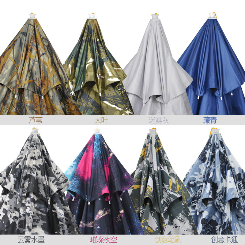 2025年钓鱼伞帽头戴式遮阳伞超轻透气头伞帽防紫外线男女夏季防晒