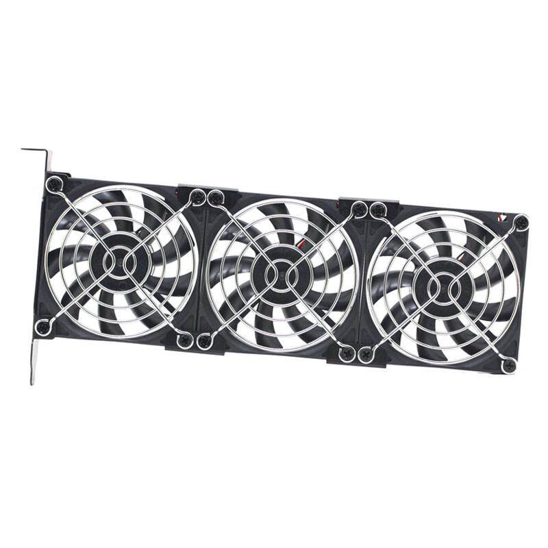 超薄型通用台式机电脑超静音显卡散热器伴侣机箱PCI显卡风扇8 9CM