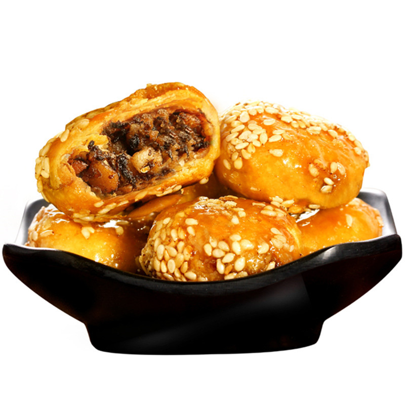 正宗黄山烧饼老式传统手工梅干菜扣肉酥饼子糕点零食徽州特产微辣