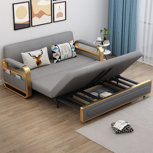 沙发床两用简易多功能储物伸缩小户型客厅推拉单双人多功能可折叠