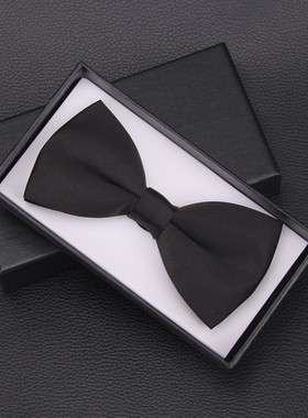 亚光白色酒红色纯黑色男士兄弟团伴郎新郎结婚礼服西装蝴蝶结领结