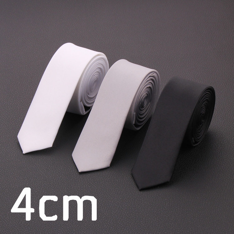 手打款 男女时尚休闲商务亚光4厘米黑白色超细窄韩版学院风小领带,服饰配件/皮带/帽子/围巾,领带,淘宝优惠券,粉丝福利购,淘宝优惠卷