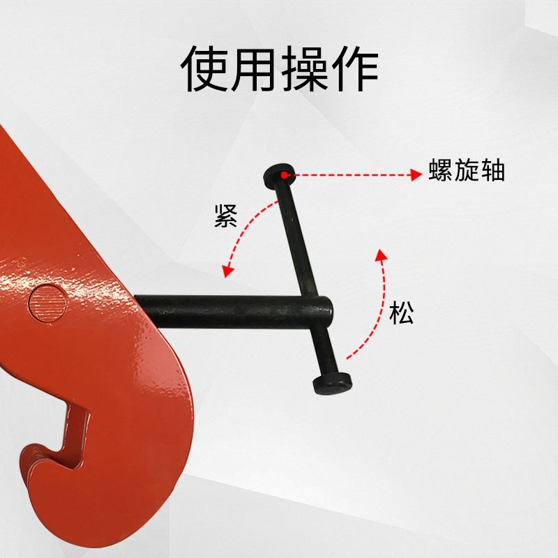 钢轨夹钳轨道夹持器工字钢夹钳YC型钢板钳1T2吨10吊装夹具起重钳