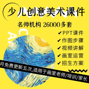 2025少兒美術課件 高質(zhì)量少兒繪本美術課件 兒童創(chuàng)意美術ppt繪畫