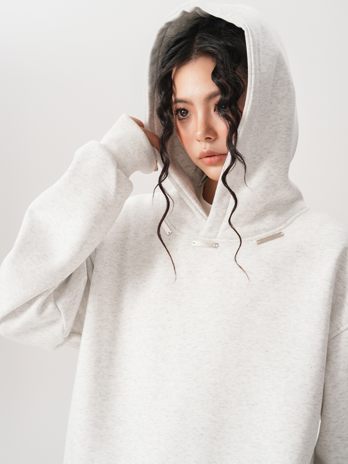 American-Style Heavyweight 420g Fleece-Lined Hoodie for Women and Men, Autumn and Winter Trendy Brand, Loose Design, Black Top