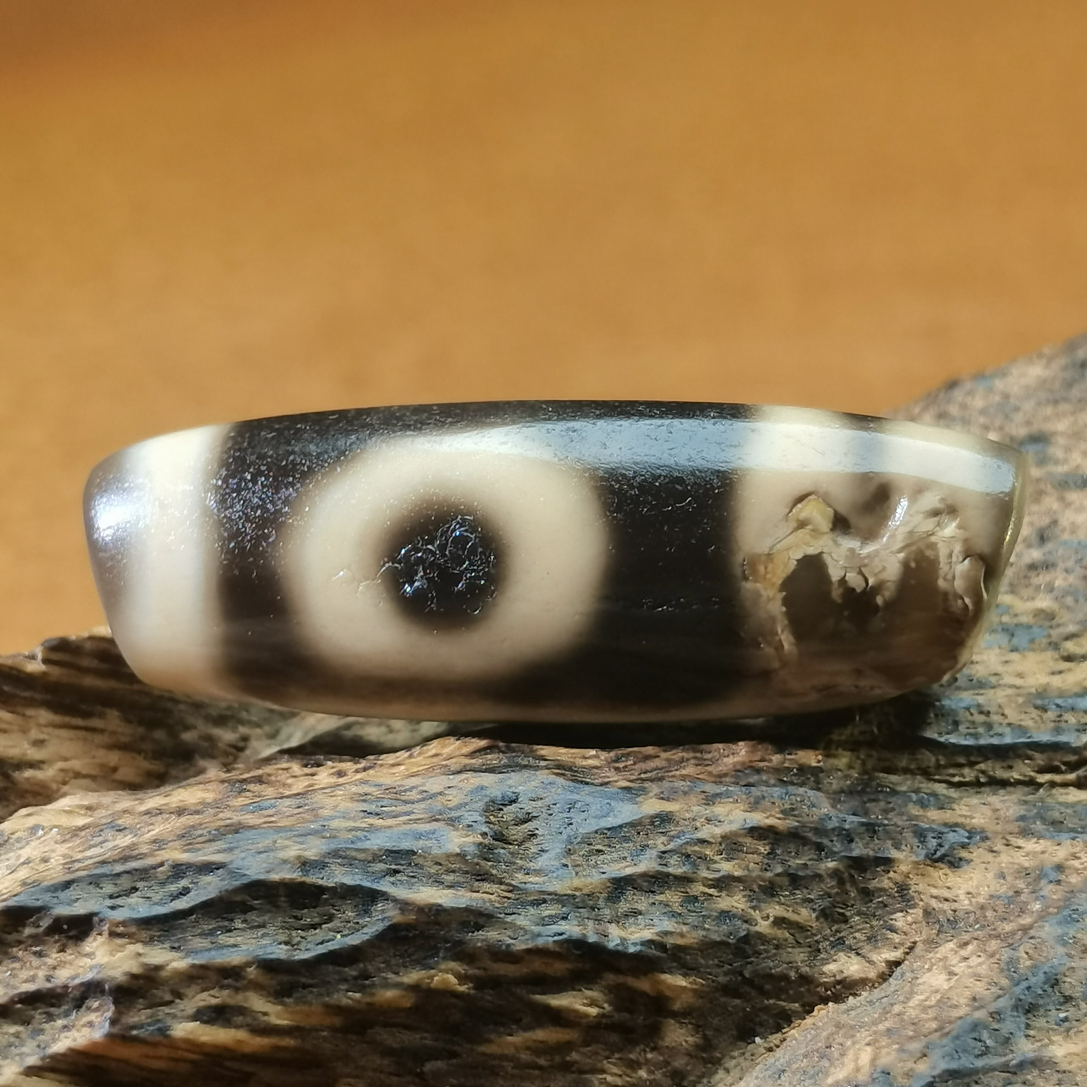 藏系千年至纯老虫虫系列折线两眼天珠玛瑙玉髓珠藏式锁骨链配饰