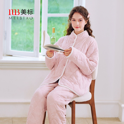 美标三层加厚夹棉保暖套装