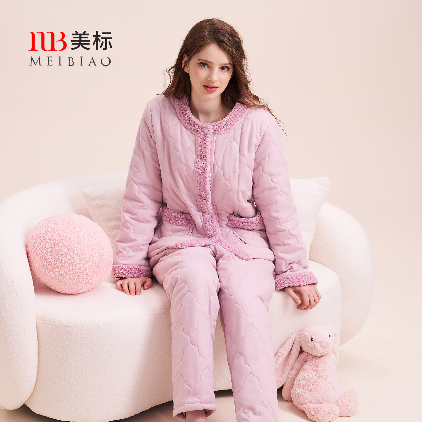 美标女士三层加厚保暖套装