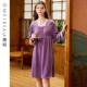 美标新款 丝绒6A级真丝睡衣女春秋19姆米重磅桑蚕丝绸睡裙家居服冬