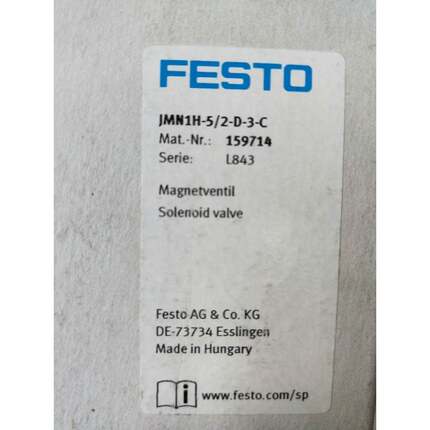 [议价]全新正品 JMN1H-5/2-D-3-C 159714 实物拍摄