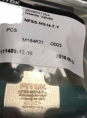[议价]全新FITOK飞托克阀NFSS-MS14-7-Y