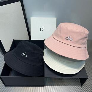 美式夏季潮牌防晒渔夫帽百搭男女遮阳盆帽显脸小字母水桶太阳帽子