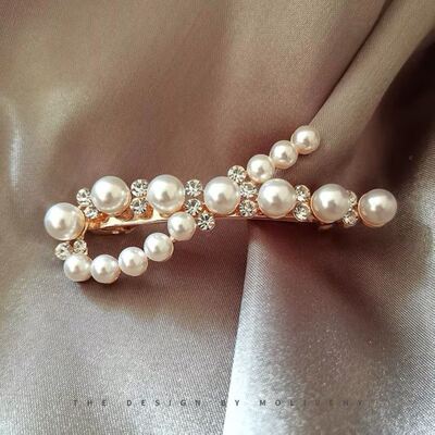 韩国网红百搭珍珠弹簧夹少女发卡