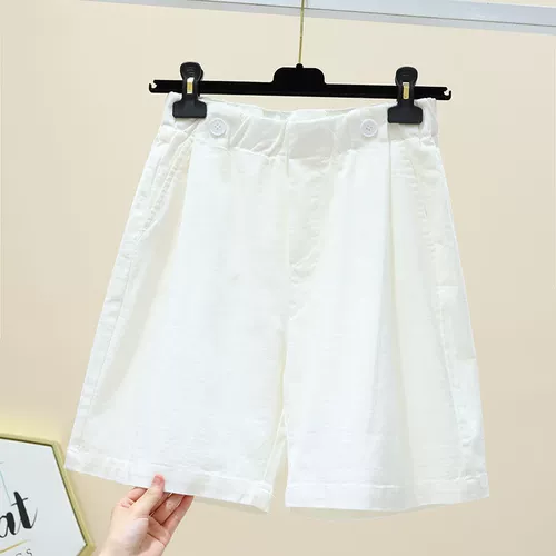 Весенние летние штаны, тонкие шорты для отдыха, коллекция 2023, высокая талия, свободный прямой крой