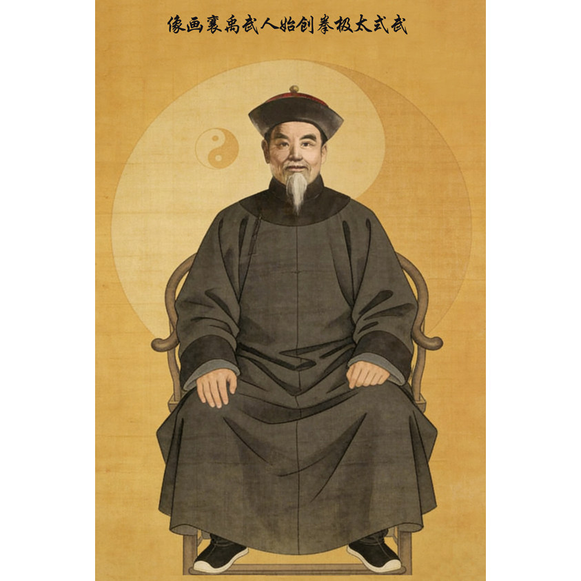 太极拳装饰画 武式太极拳创始人武禹襄彩色画像 太极拳馆装饰画