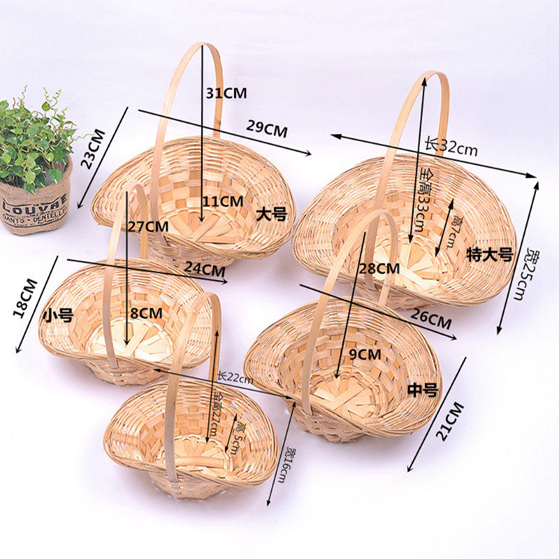竹条编织手提筐小竹篮礼盒