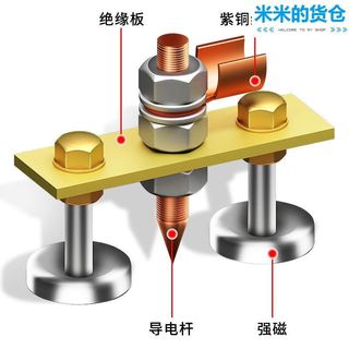 电焊机修复机搭铁电焊强磁打铁线吸铁地线接地打地磁铁搭铁头