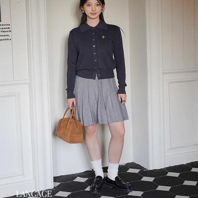 美丽诺羊毛时尚翻领毛针织衫