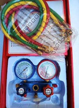 台湾格美COOLMAX加氟表充氟表CM-136G-R410制冷剂双表雪种表冷媒