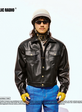 PUBLIC RADIO｜SHERIFF 系列复古哑光真皮重磅短款夹克皮衣厚版型