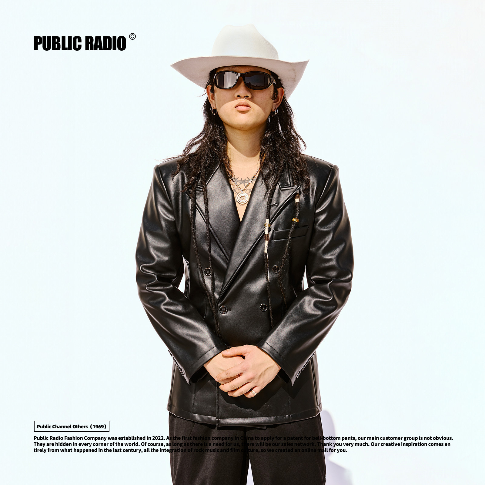 PUBLIC RADIO｜90年代绝命都市系列真皮垫肩双排扣经典哑光亮西装,男装,皮衣,淘宝优惠券,粉丝福利购,淘宝优惠卷