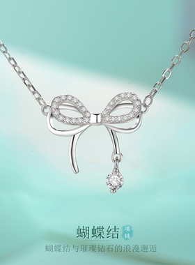 Name.s925银蝴蝶结项链