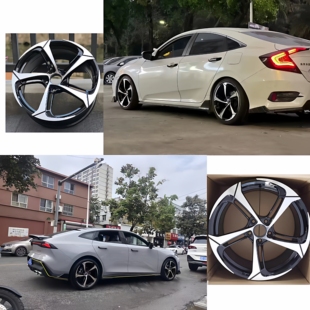 19寸奥迪A4刀锋改装铝轮毂本田思域轩逸雅阁速腾轮旋压铝合金轮毂