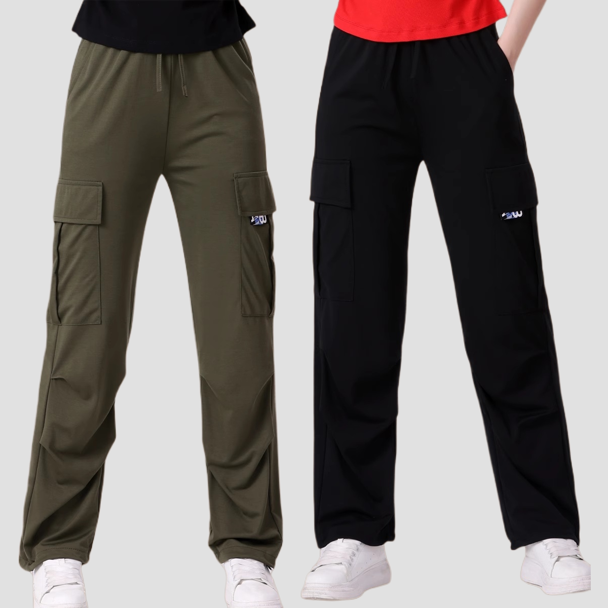 广场舞服装鬼步舞运动工装裤健身操团体跳操服练功裤大码棉女时尚
