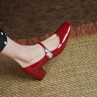 women High heels shoes Mary Jane shoes wedding shoes玛丽珍鞋