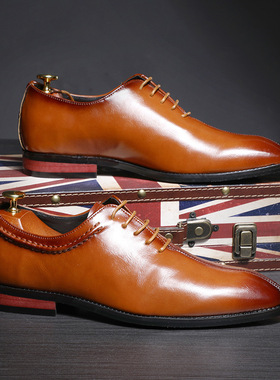Men Leather Formal Shoes Plus Size 37-48 男士大码商务皮鞋