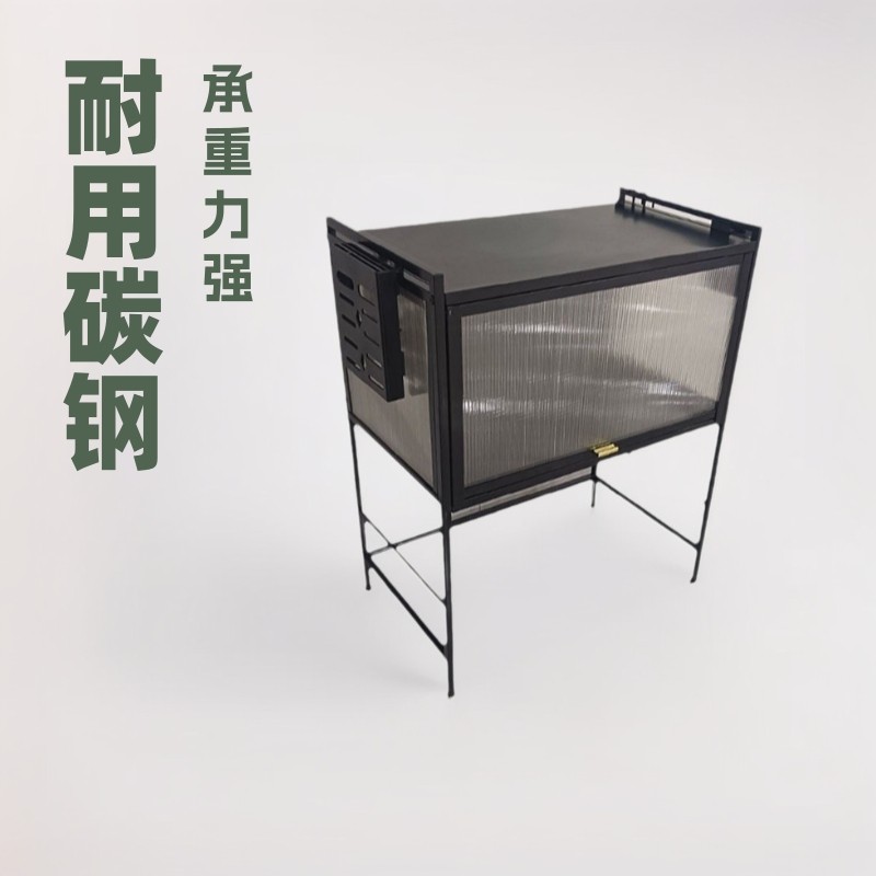 台面微波炉架厨房置物架家用桌面碗盘储物柜架子碳钢收纳架