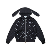 54YS兔耳朵韩系波点抽身口袋短款 外套通勤百搭校园简约流行